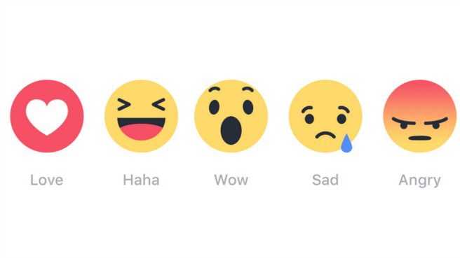 Facebook reaction buttons